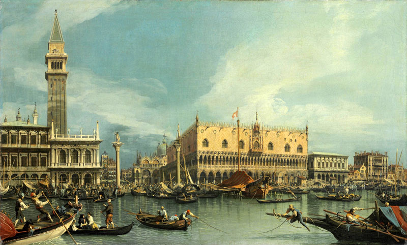 Каналетто. «Венеция. Дворец дожей и библиотека».