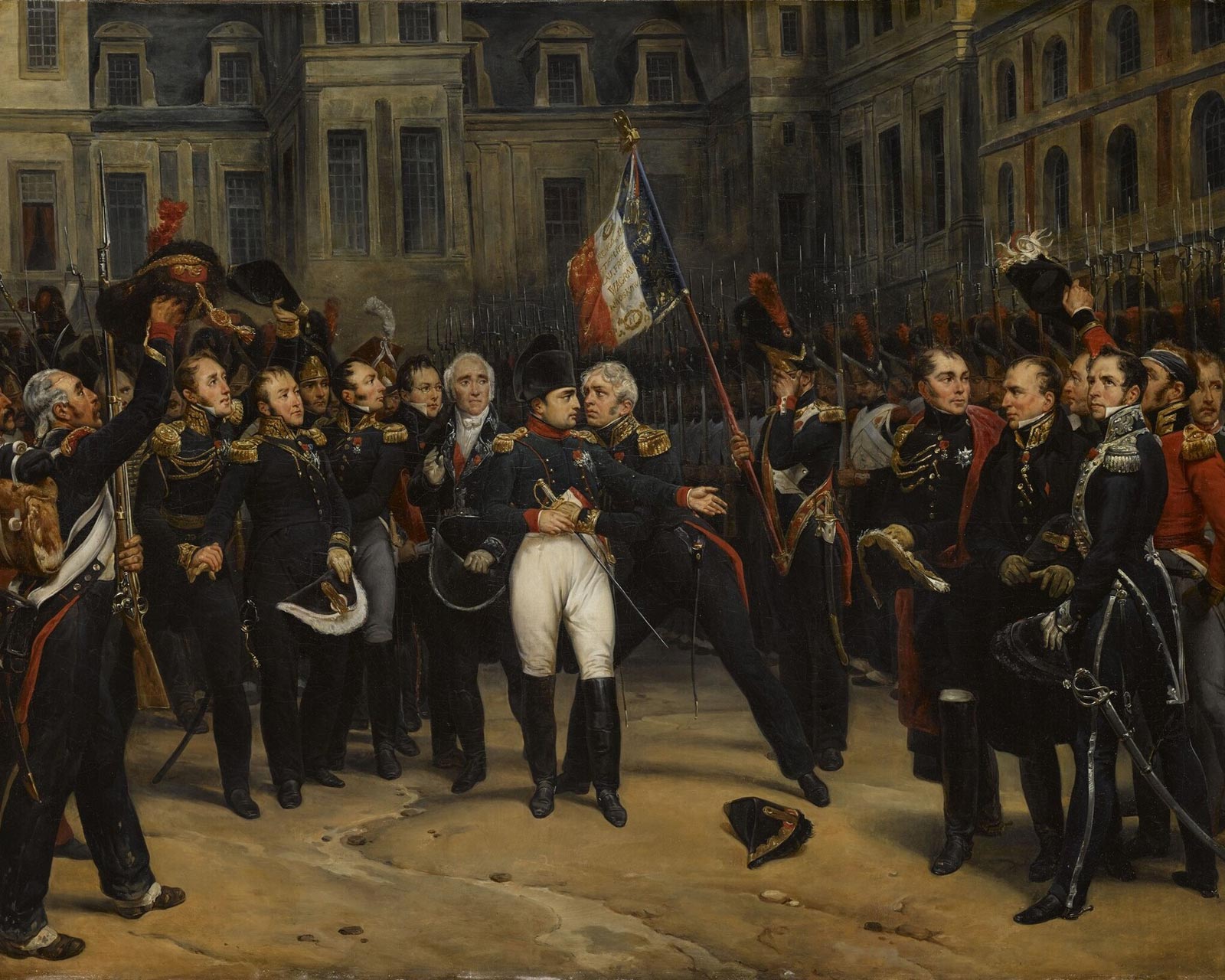 Прощание Наполеона с императорской гвардией 20 апреля 1814. Антуан-Альфонс Монфор.