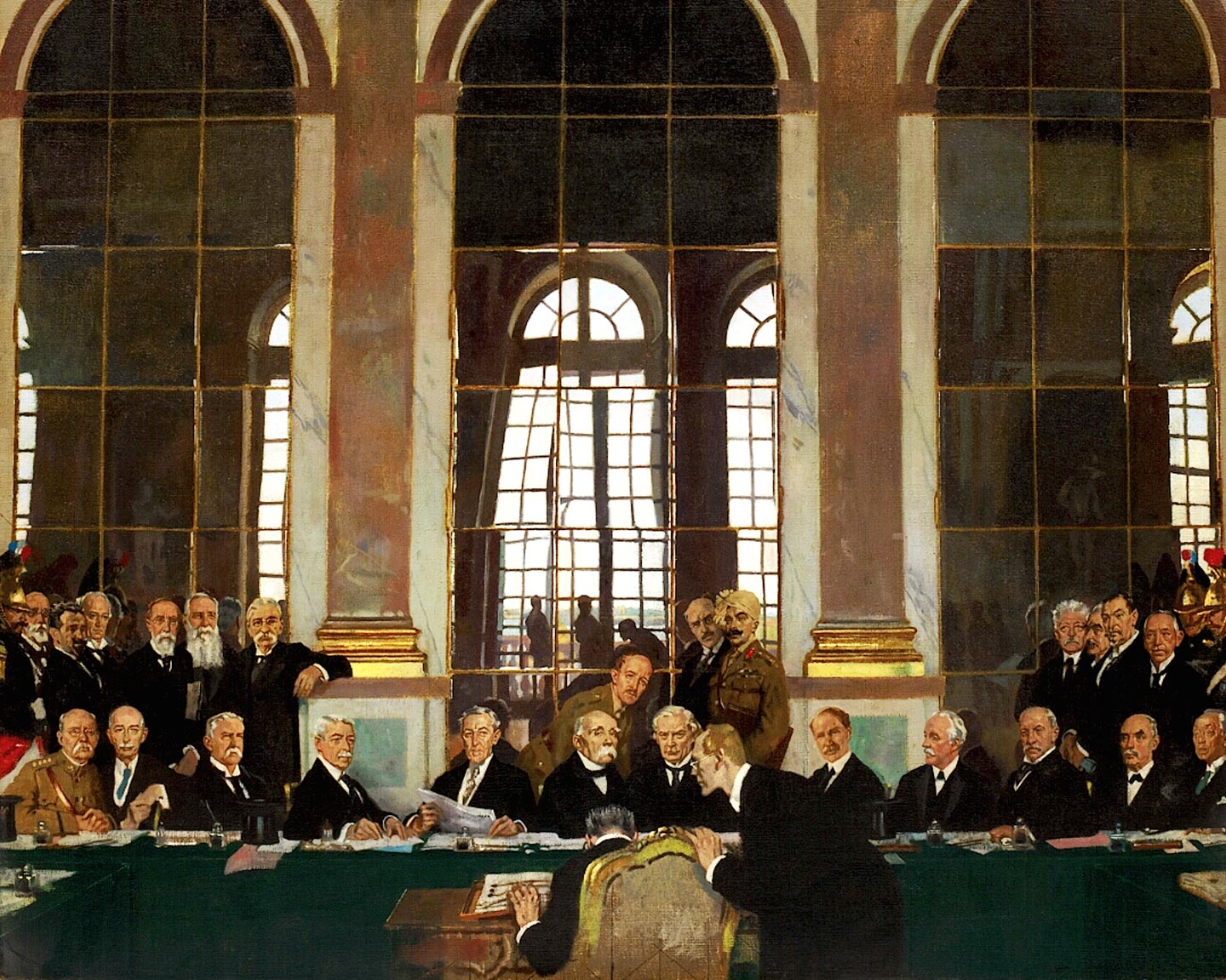 «Подписание мира в Зеркальном зале», 1919 г. Уильям Орпен.
