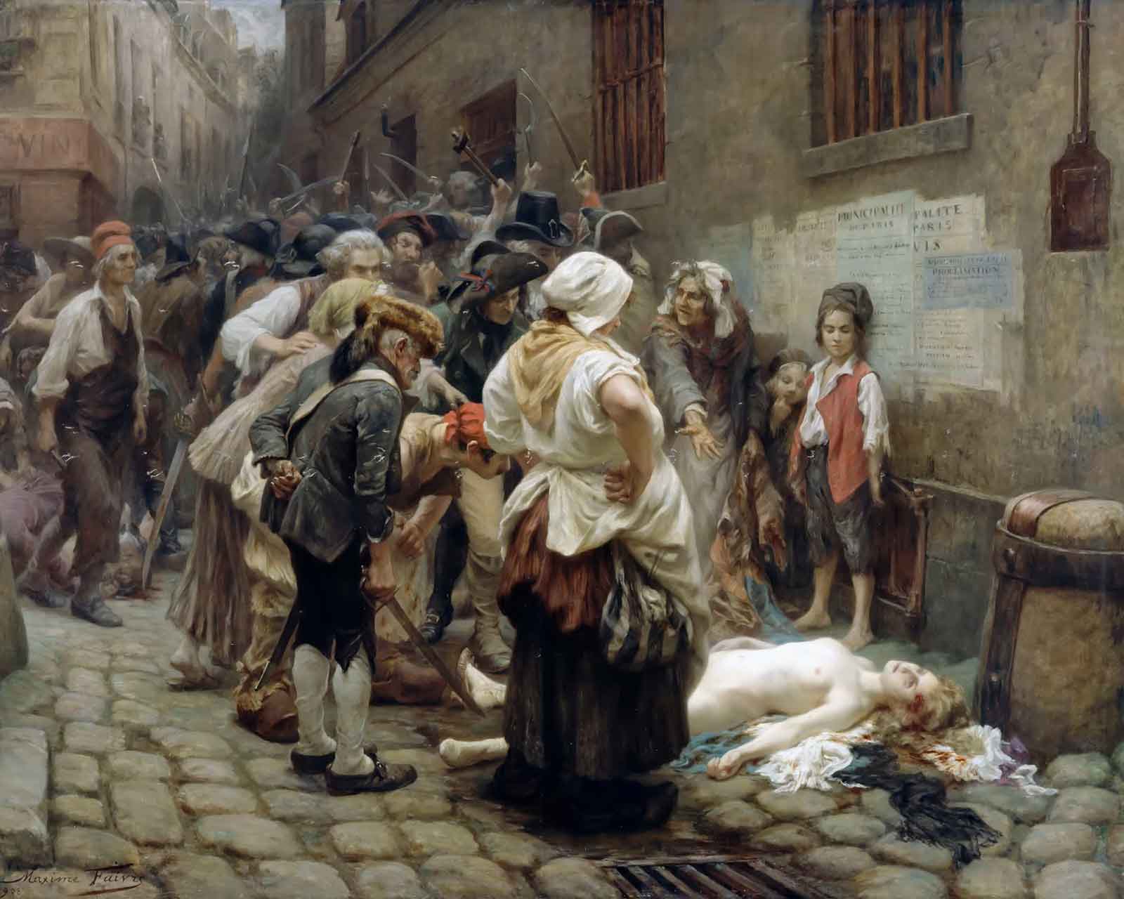 «Смерть принцессы де Ламбаль», 1908 г. Леон Максим Февр.