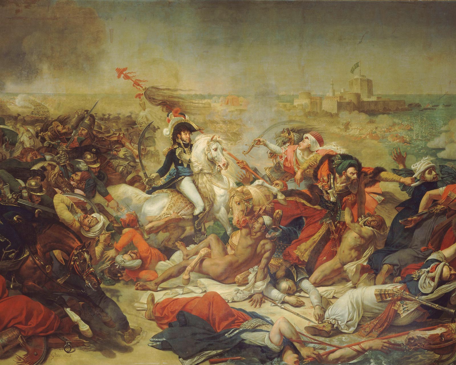 Схватка Мюрата с турками в битве при Абукире,1806 г. Антуан Гро.