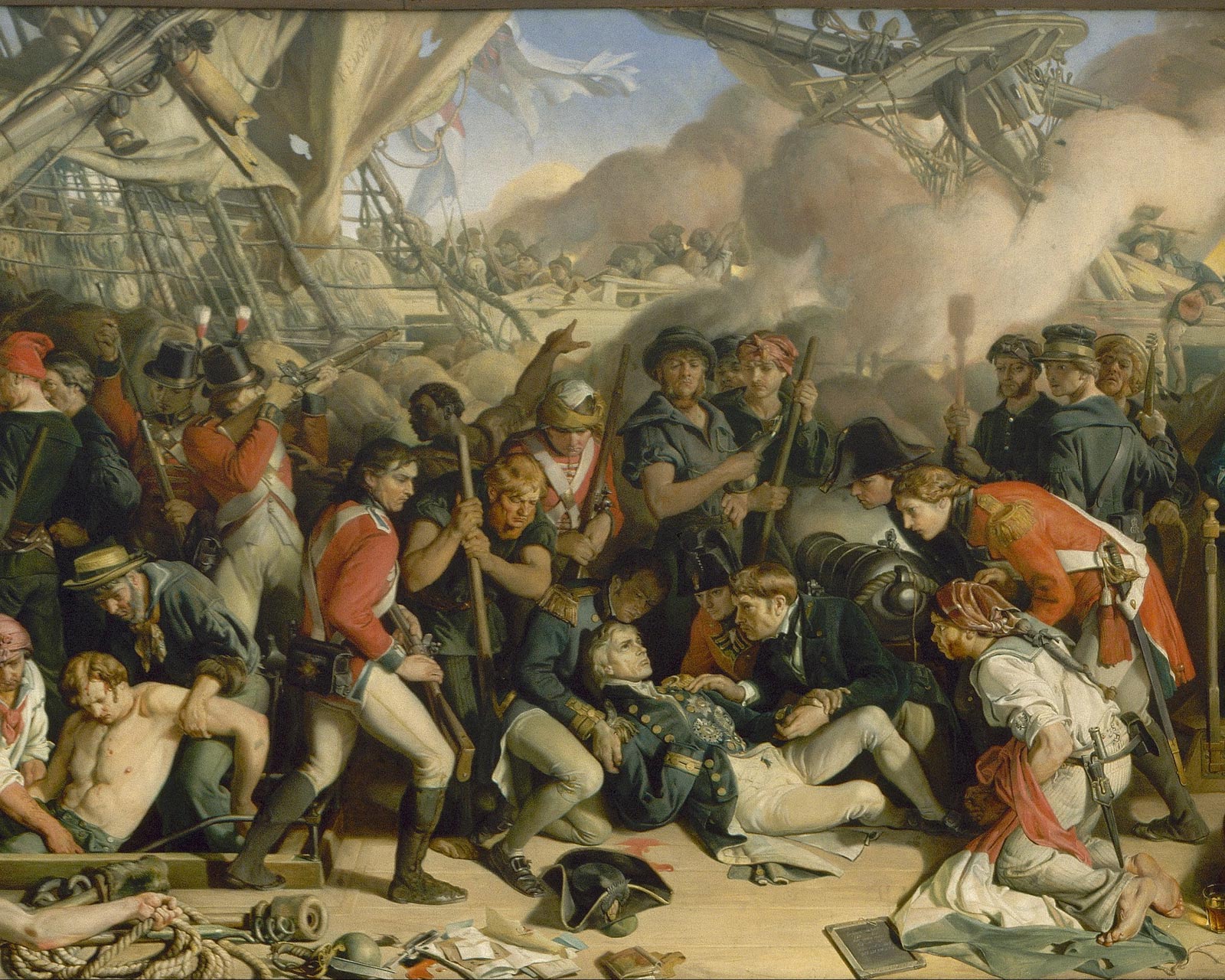 «Смерть Нельсона при Трафальгаре», 1859-1864 гг. Дэниел Маклайз.