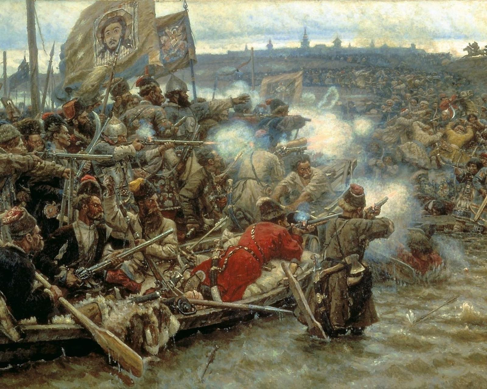 «Покорение Сибири Ермаком», картина Сурикова.