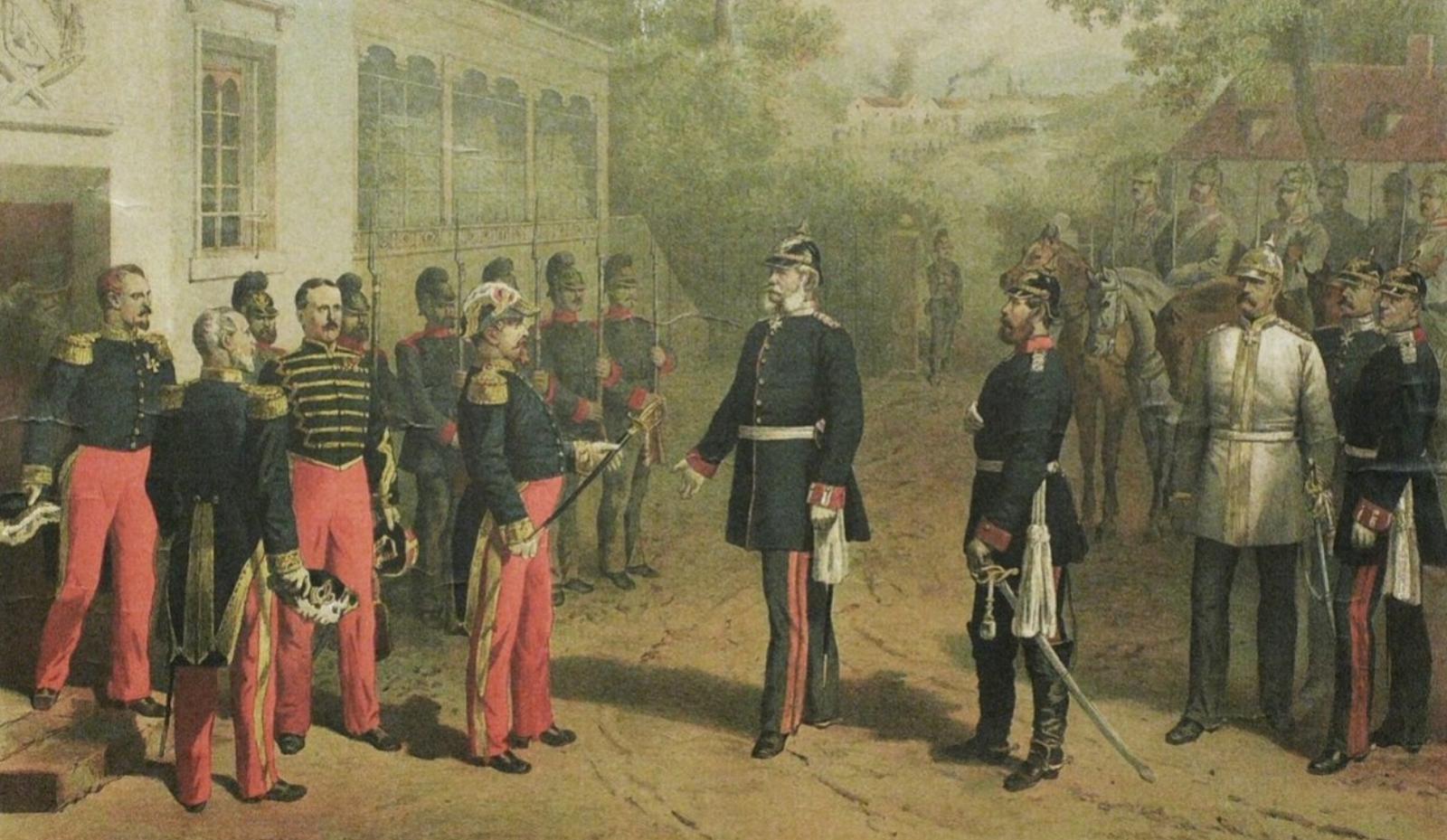 Наполеон III сдается в плен при Седане.
