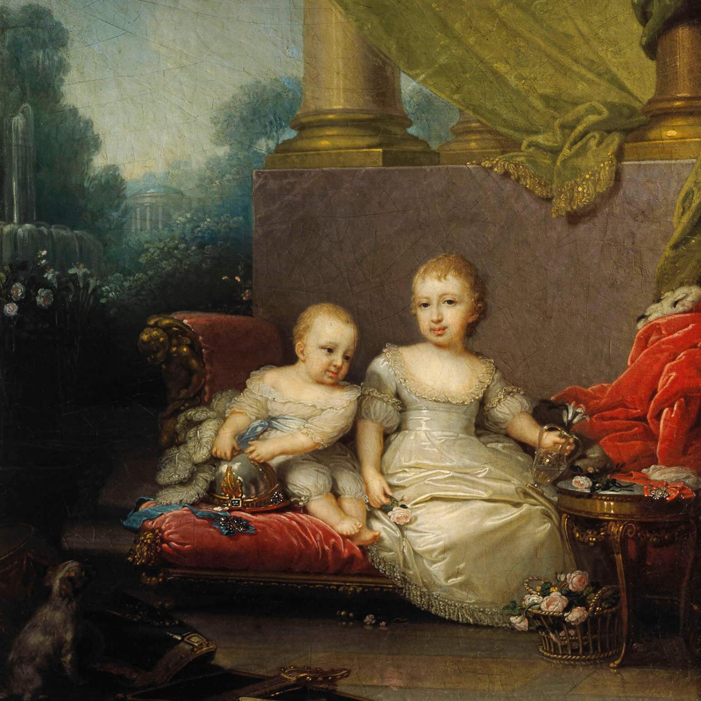 Великая княжна Анна с братом Николаем. Владимир Боровиковский, 1797.