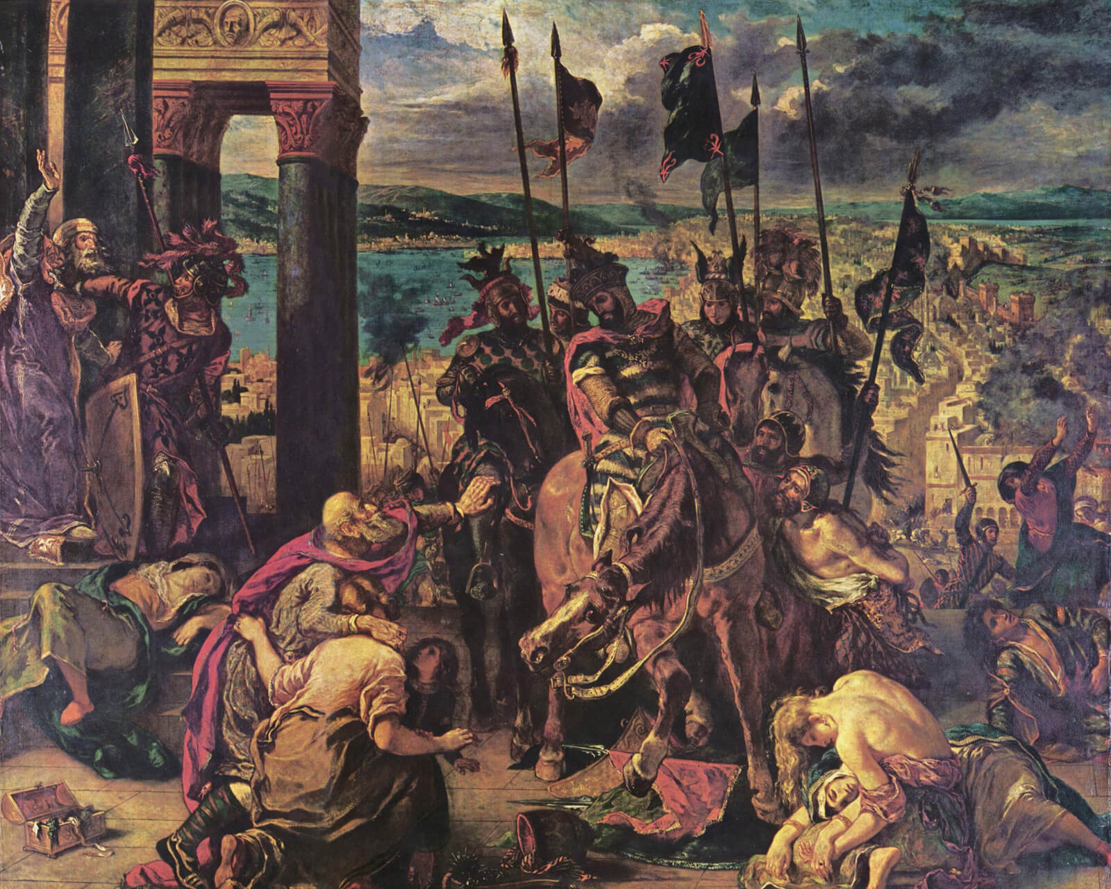 «Взятие крестоносцами Константинополя». Делакруа.