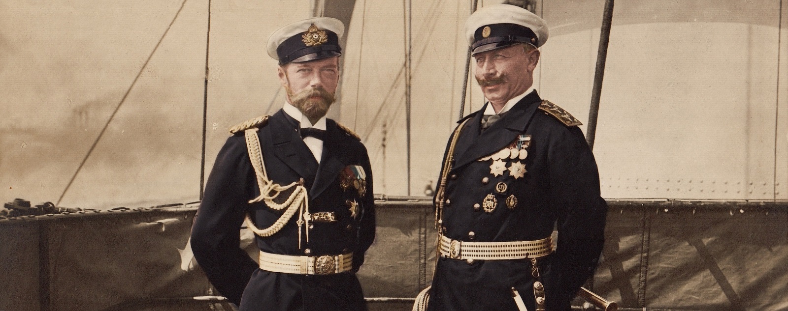 Николай II и кайзер Вильгельм. 