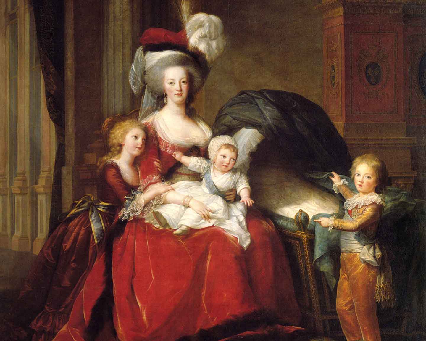 Мария-Антуанетта вместе с детьми, 1787 г. Мари Элизабет Луиза Виже-Лебрён.