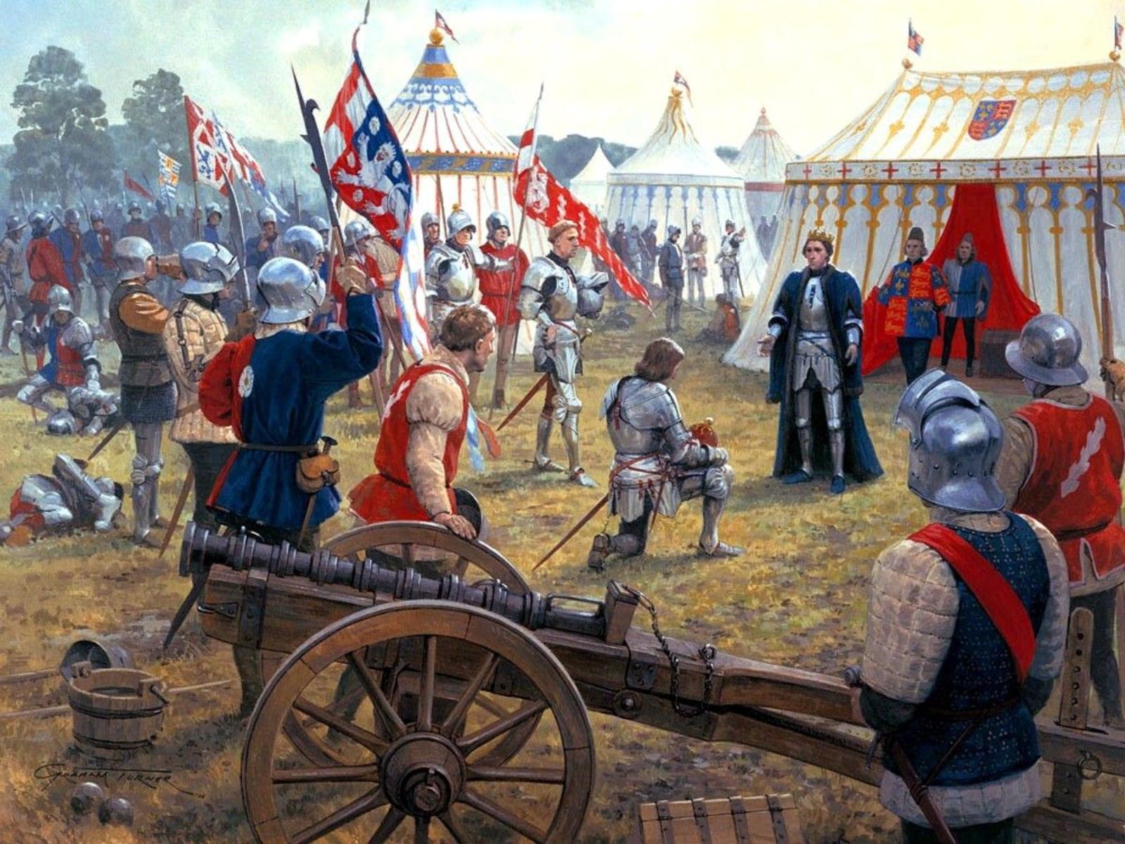 Пленение Генриха VI после битвы в Сент-Олбансе.