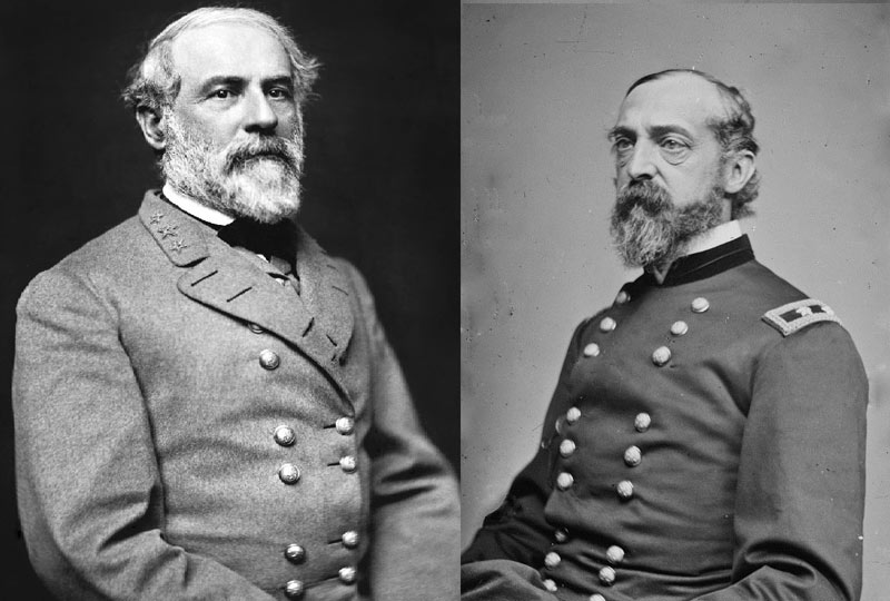 Генерал Роберт Эдвард Ли и генерал Джордж Гордон Мид.