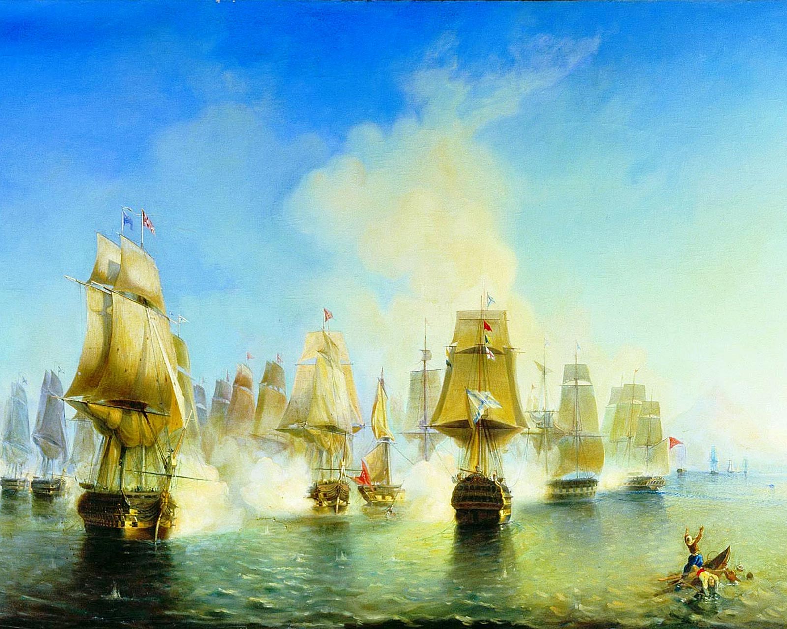 «Афонское сражение 19 июня 1807 года», 1853 г. А.П. Боголюбов.