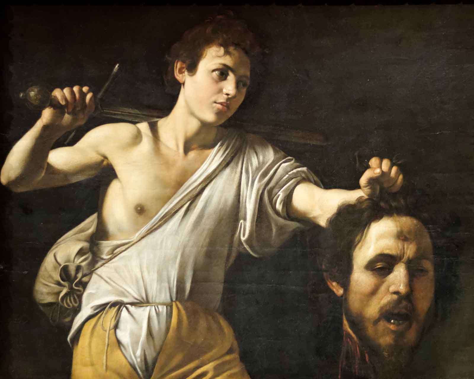 «Давид с головой Голиафа», 1607 г. Караваджо.