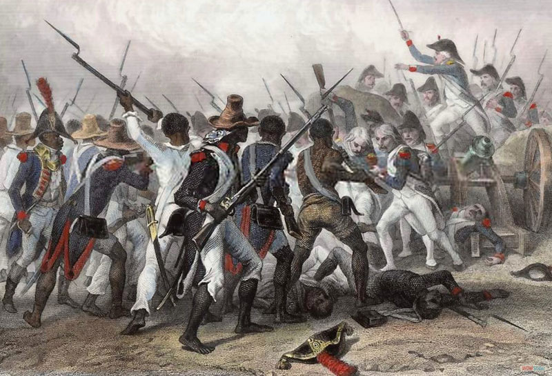 Сражение наполеоновских войск против повстанцев, 1803.