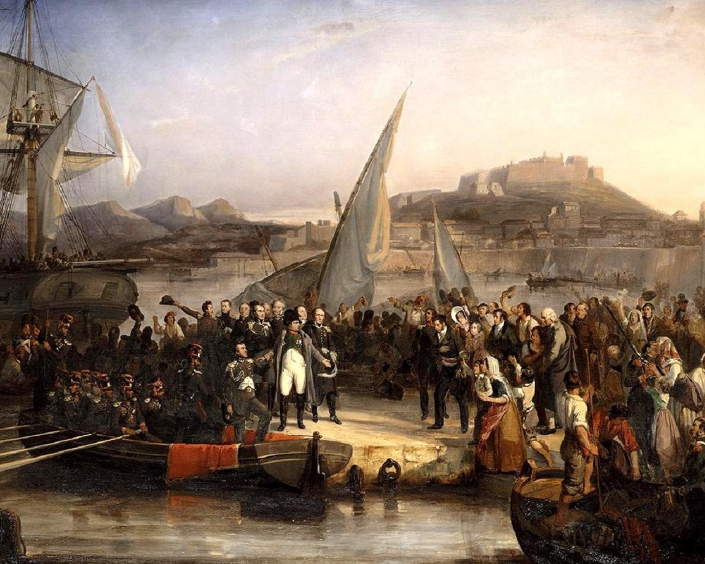Наполеон покидает Эльбу, 1836 г. Жозеф Бом.