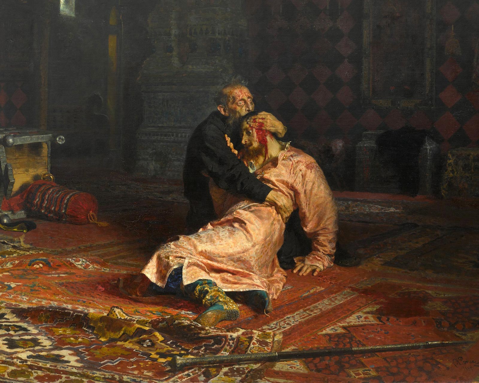 Иван Грозный и сын его Иван, 1885 г. И.Е. Репин.