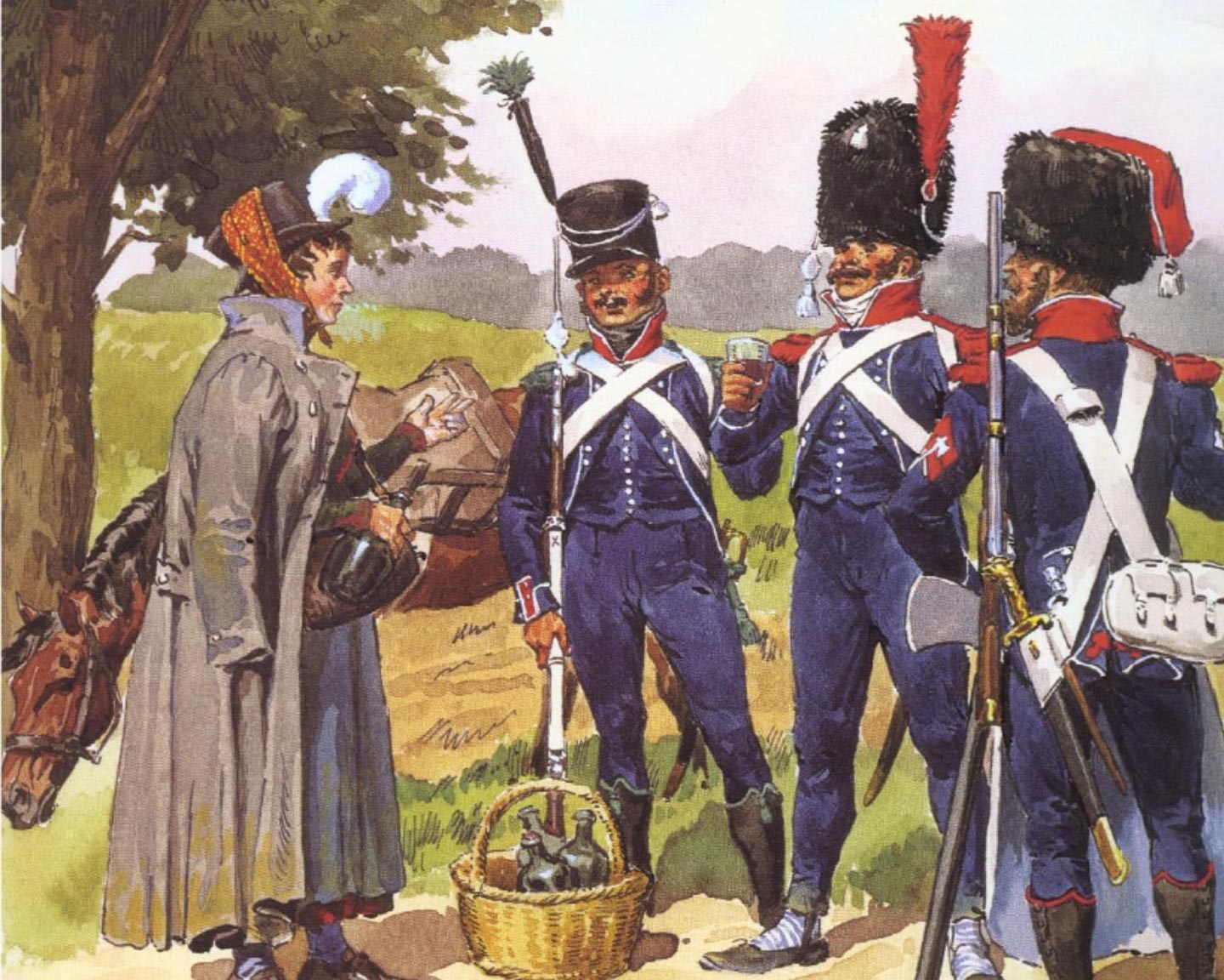 Французские солдаты и прусские гренадёры. 