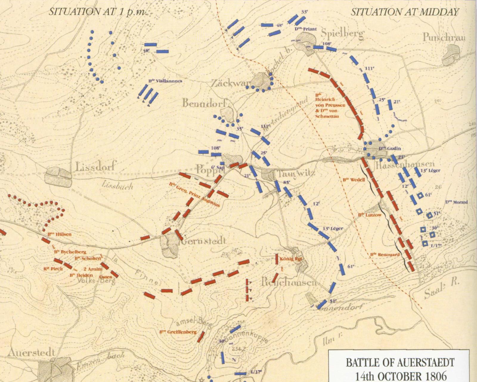 Положение с 10:30 до 11:00, подход дивизии Морана. 