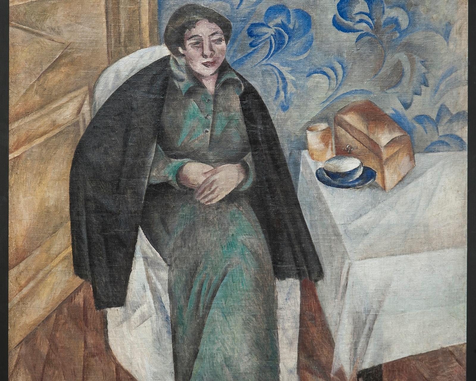 «Портрет женщины в зелёном платье», 1913 г. А. В. Шевченко.