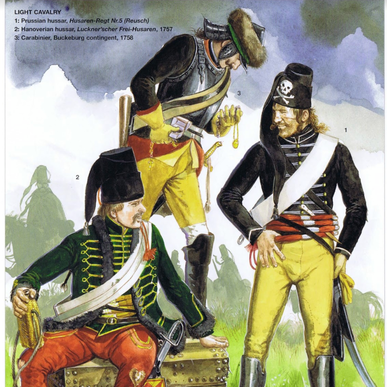Прусская кавалерия периода Силезских войн.