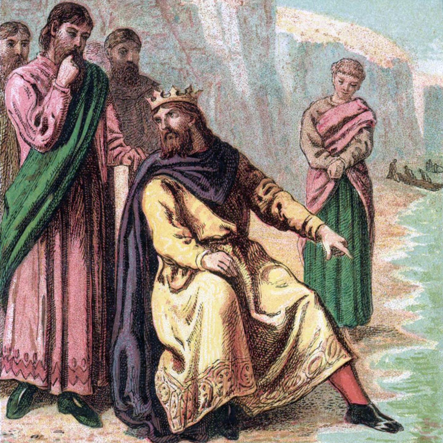 Король Кнуд и море (Джозеф Кронхайм, 1868).