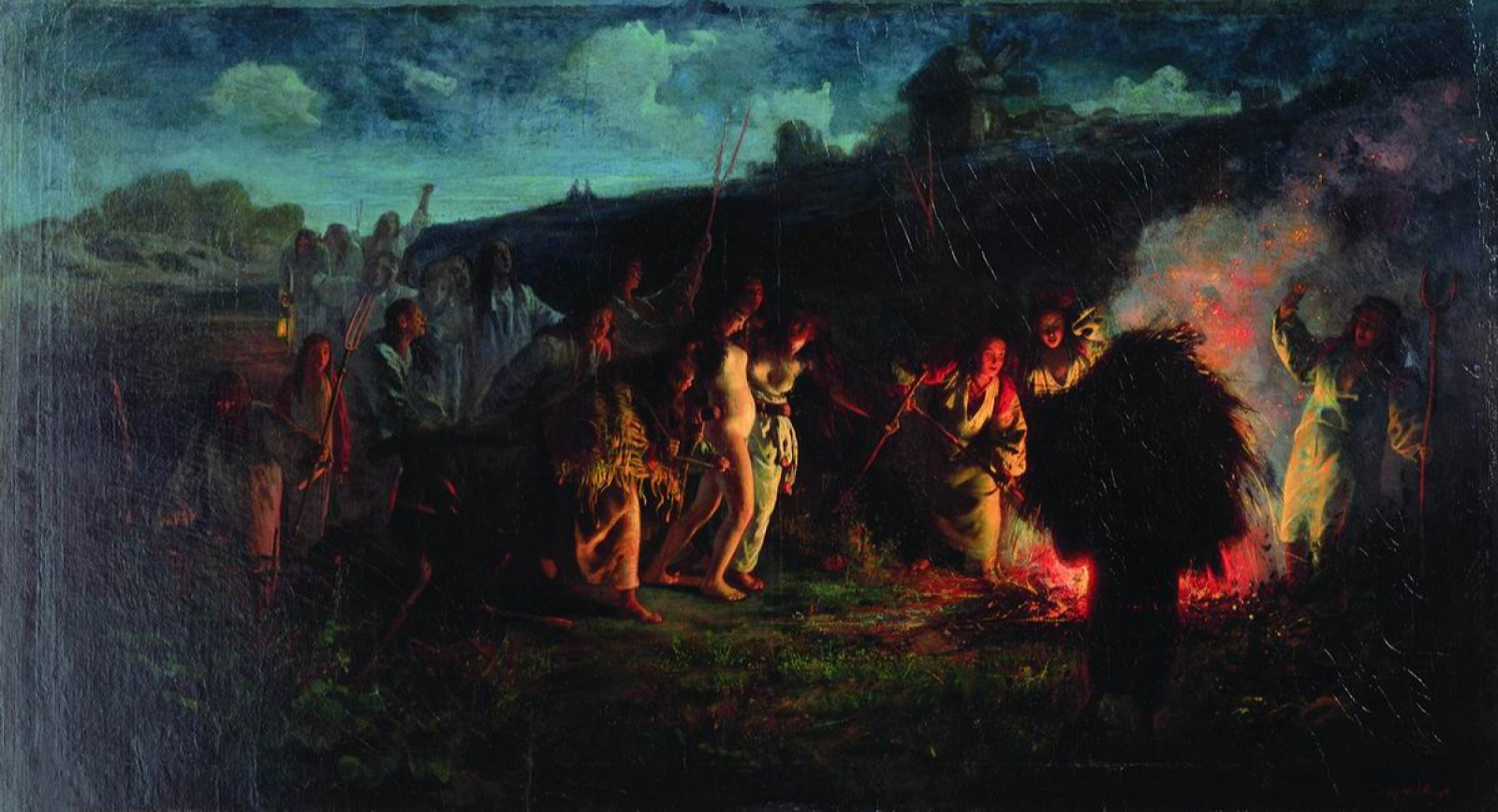 Григорий Мясоедов, «Опахивание», 1876 год.