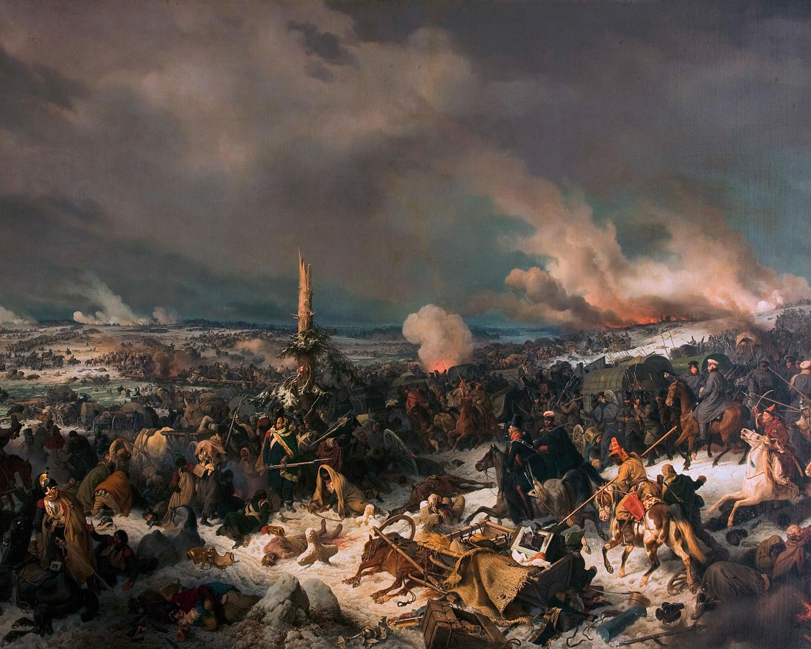 «Переправа через Березину», 1844 г. Петер фон Гесс.