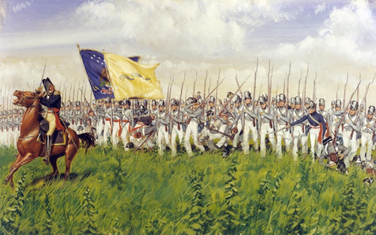 Пехотинцы США, 1812 год.