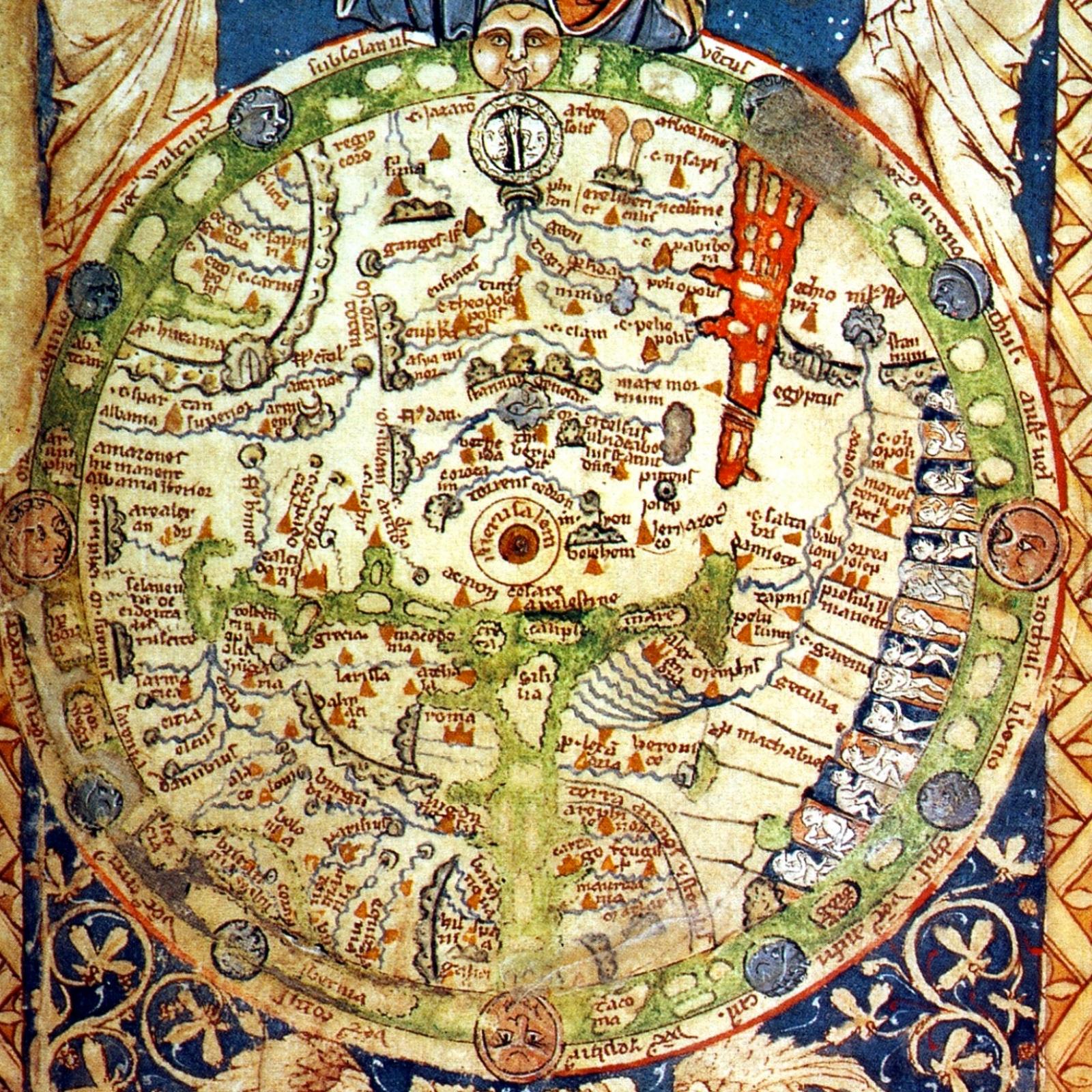 Карта Средневекового мира.