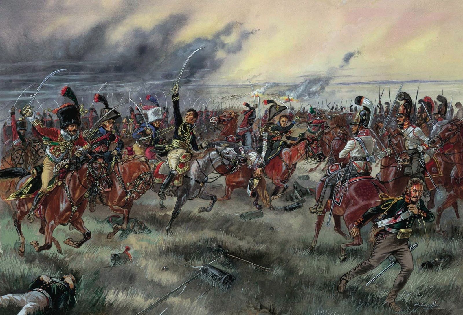 Бой кавалергардов и французской гвардейской кавалерии.