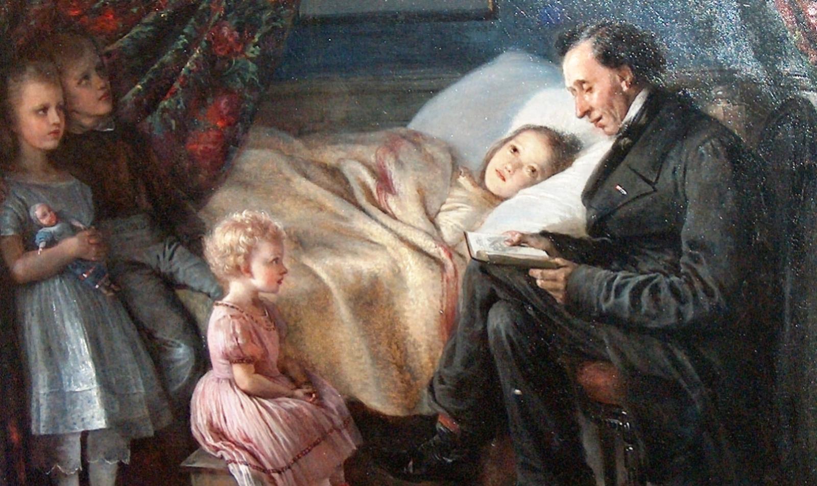 Элизабет Йерихау-Бауманн. Андерсен читает сказку «Ангел», 1862. (commons.)