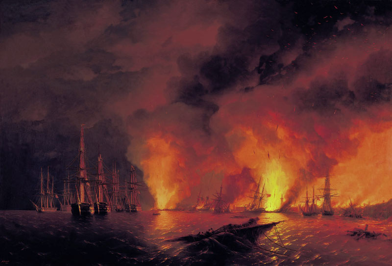«Синоп. Ночь после боя 18 ноября 1853 года». И.Айвазовский.