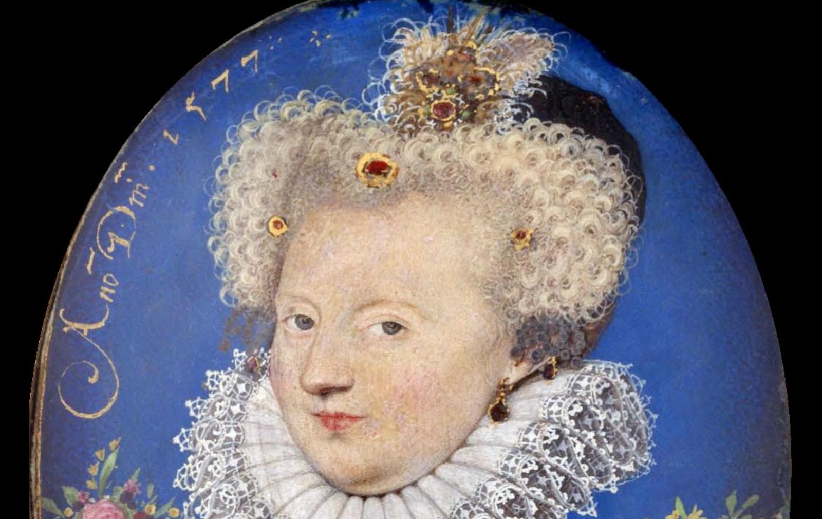 Портрет Маргариты Наваррской. Николас Хиллиард, 1577 год.