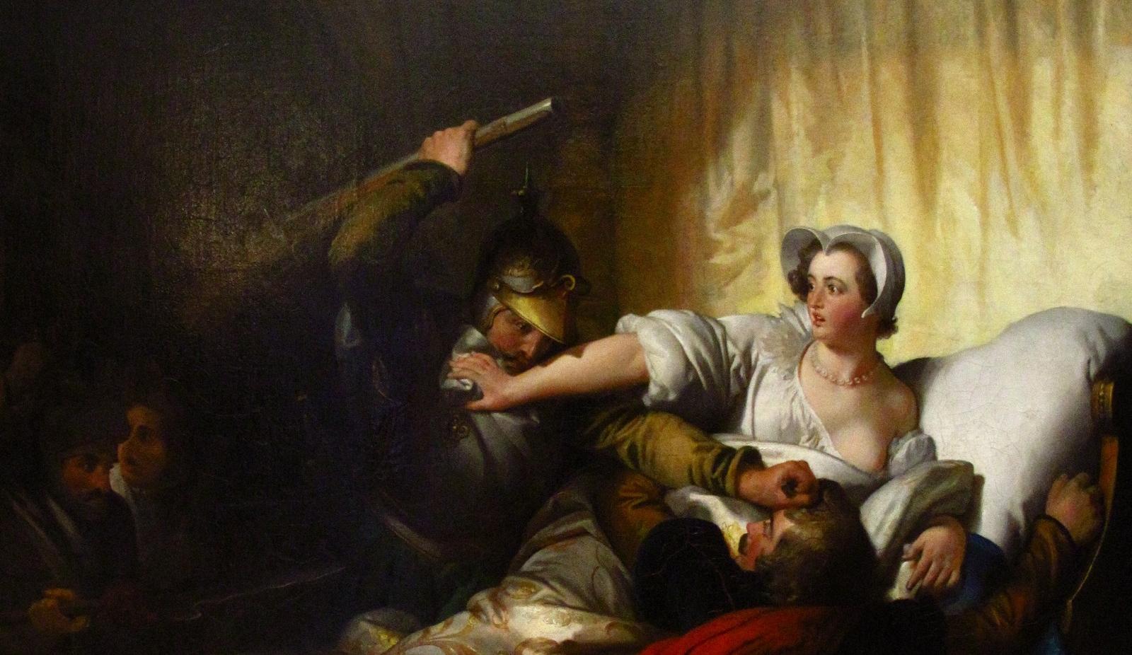 В спальне Маргариты в Варфоломеевскую ночь. Фрагонар, 1836 год.