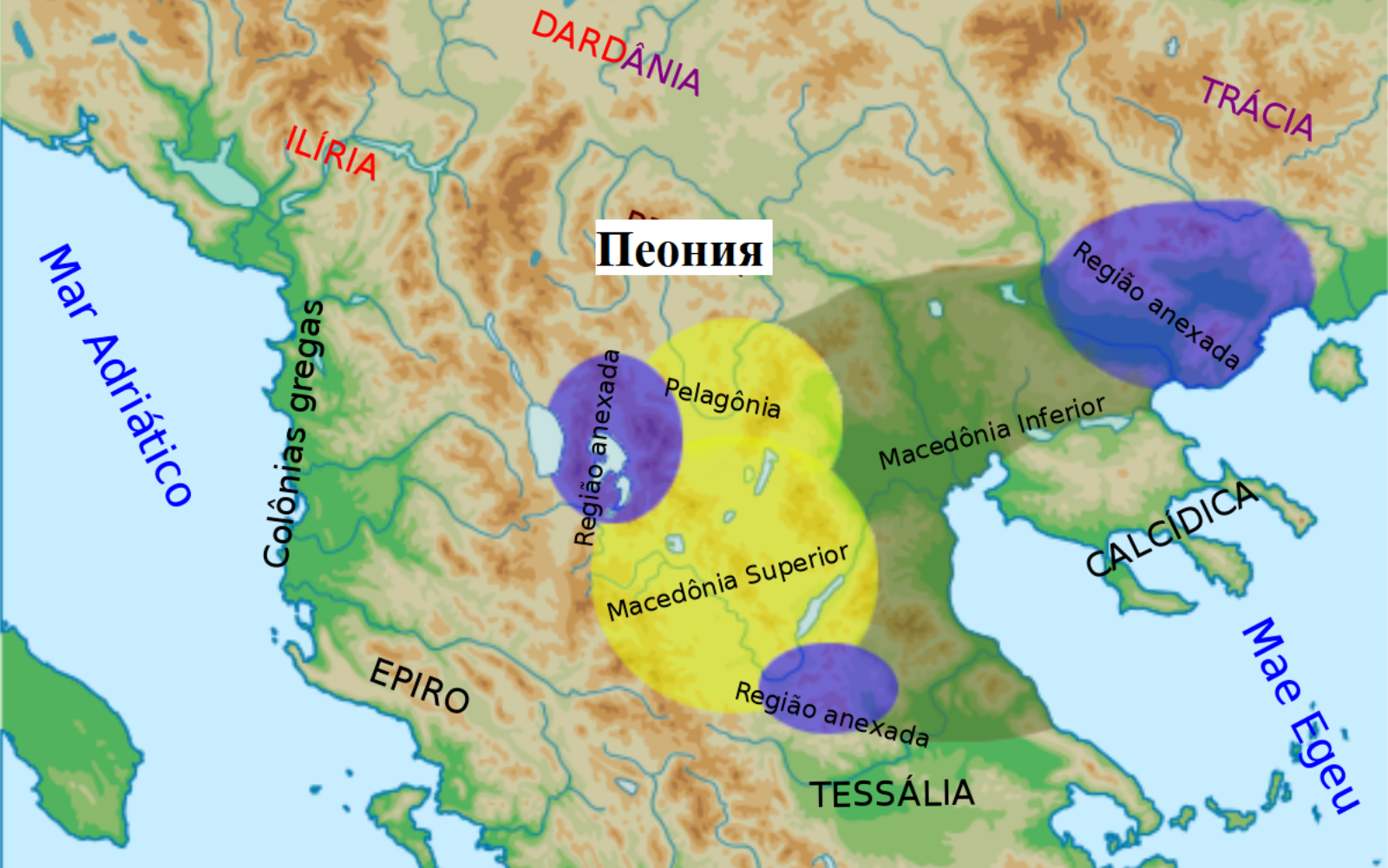 Македонское царство в 336 году до н.э.