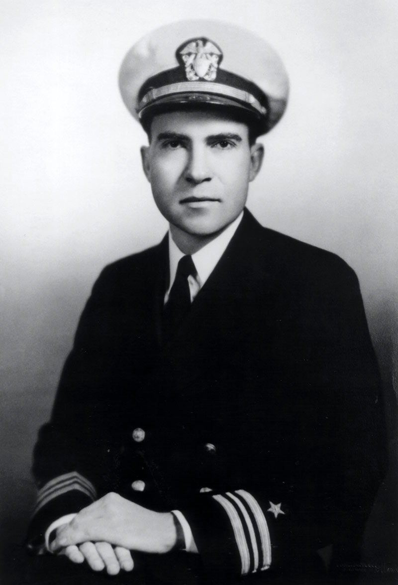 Лейтенант-коммандер Ричард Никсон, 1945 год.
