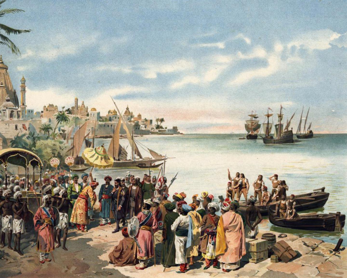 Прибытие португальцев в Каликут. 