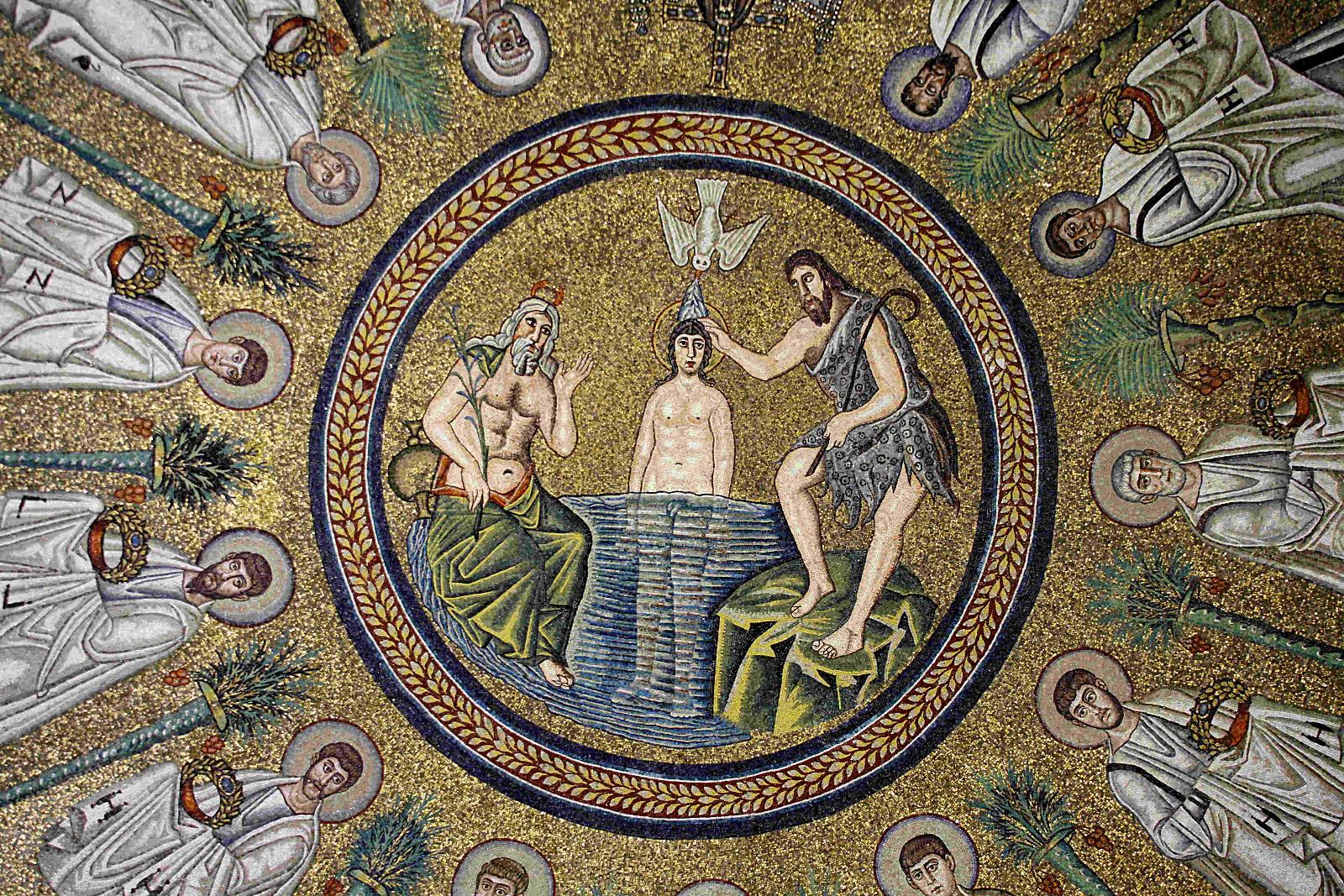 Мозаика арианского баптистерия в Равенне.