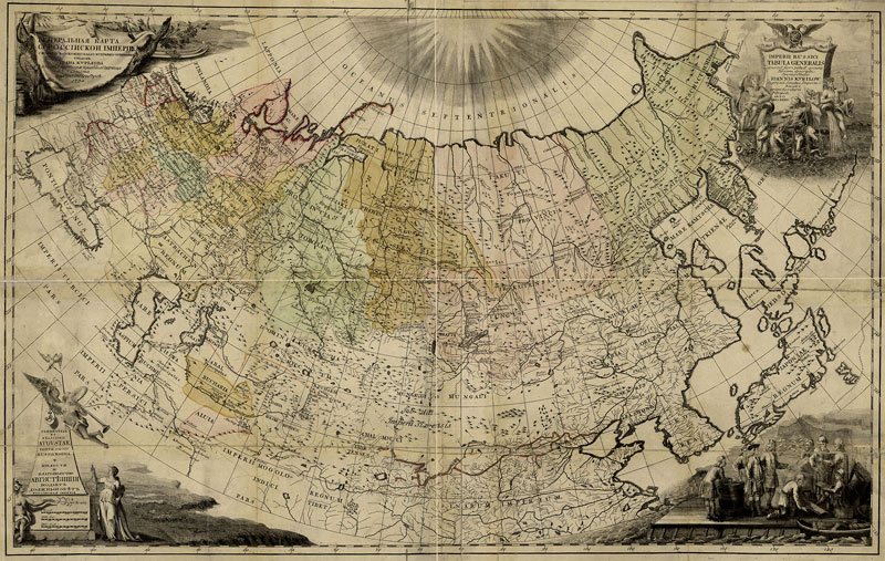 Атлас Российской империи. Генеральная карта, 1734.