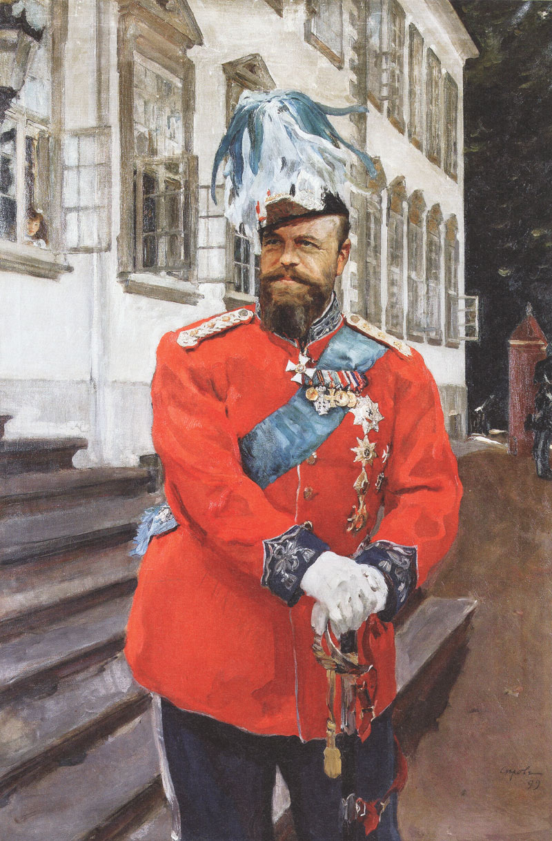 Портрет Александра III работы В.А. Серова. 