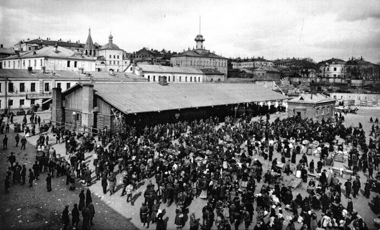 Городская народная столовая на Хитровском рынке, 1917 г.