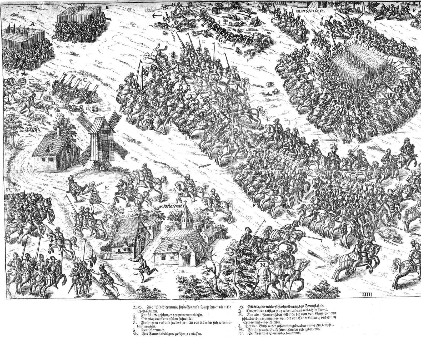 Сражение при Дрё, 1588 г. Автор неизвестен.