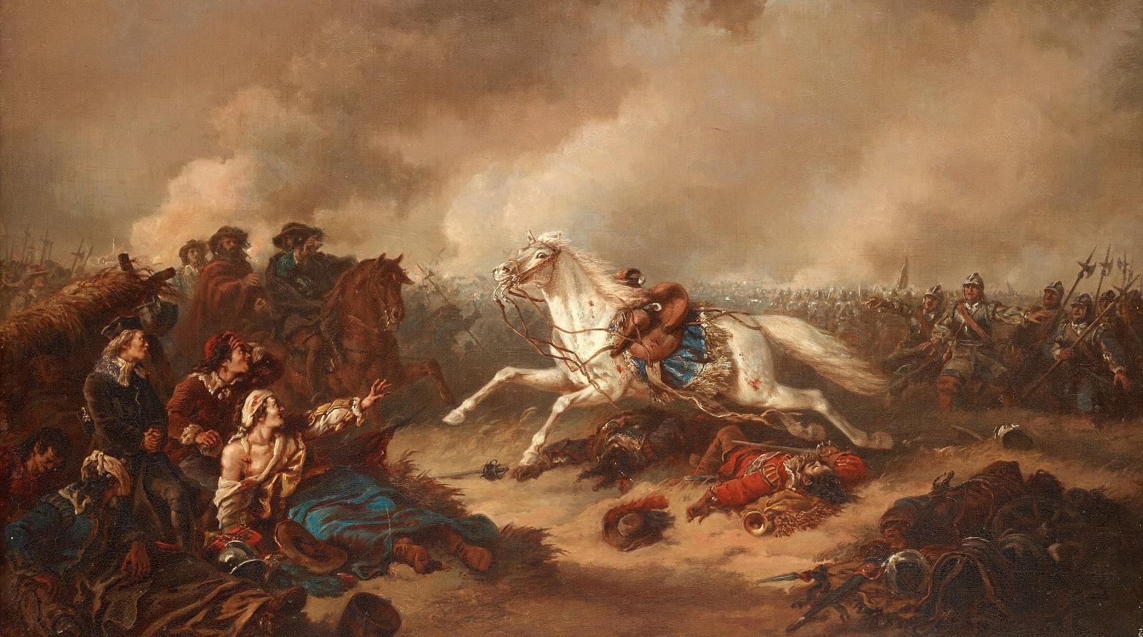 Смерть Густава II Адольфа в битве при Лютцене. 