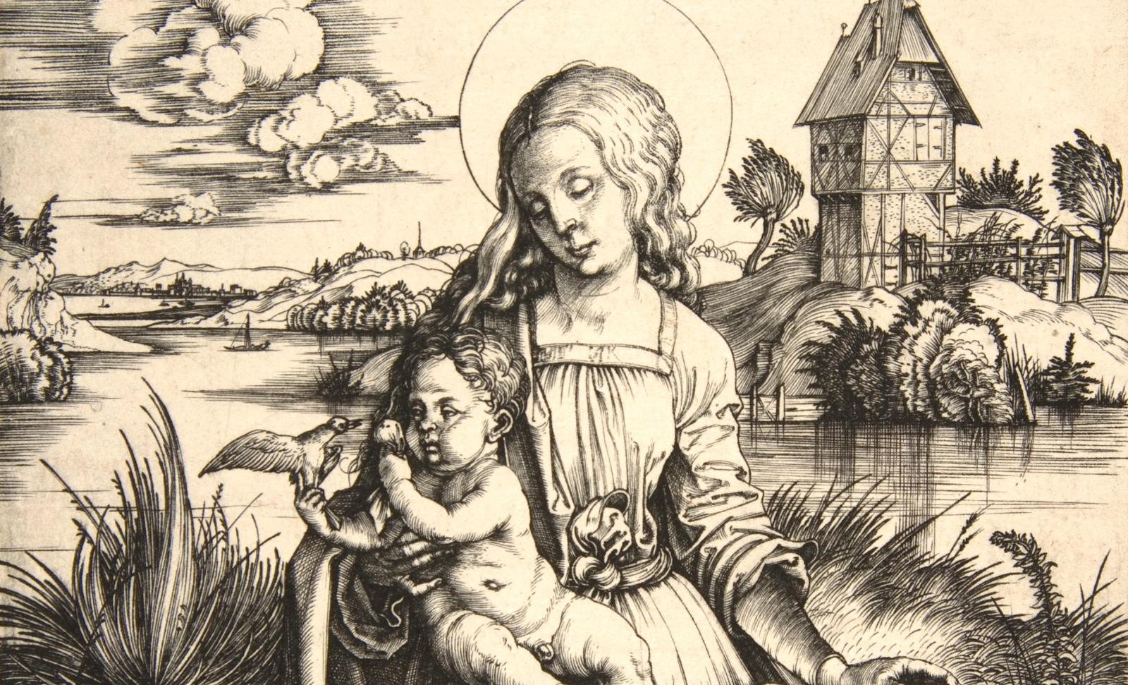 Альбрехт Дюрер. Мадонна с обезьяной, ок. 1498.