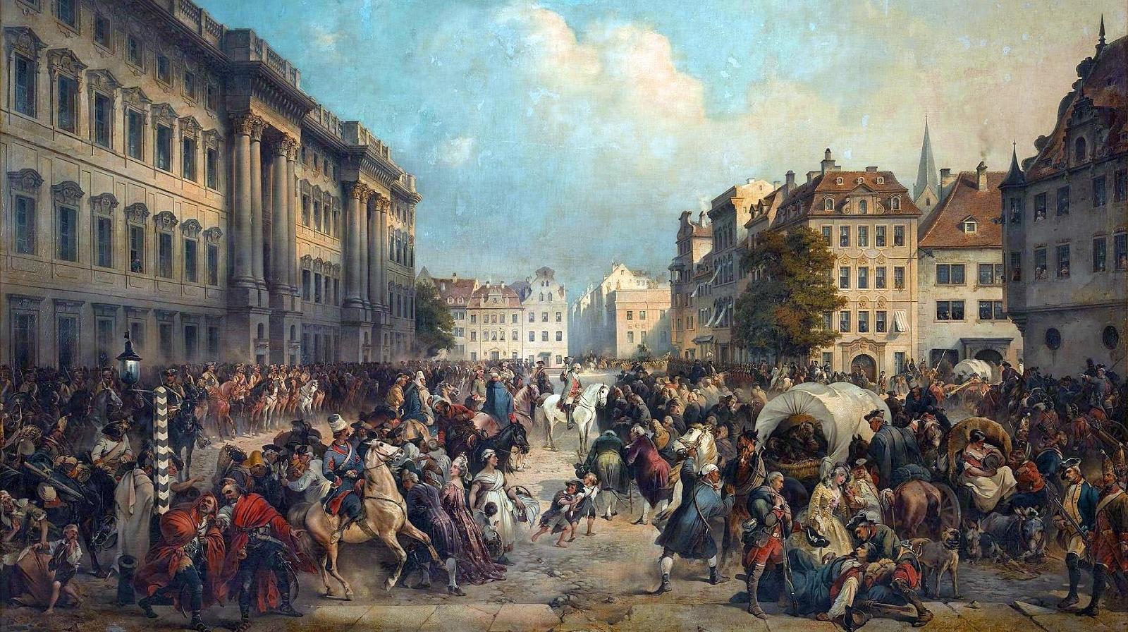 Русские войска в Берлине, 1760 год.