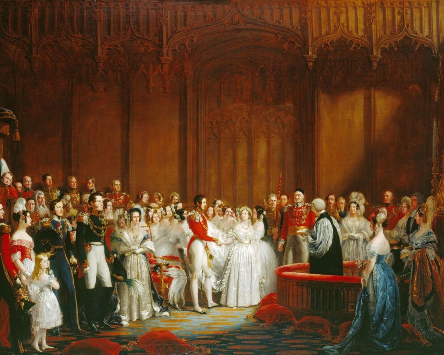 Дж. Хейтер. Свадьба Виктории и Альберта, 1840 год. 