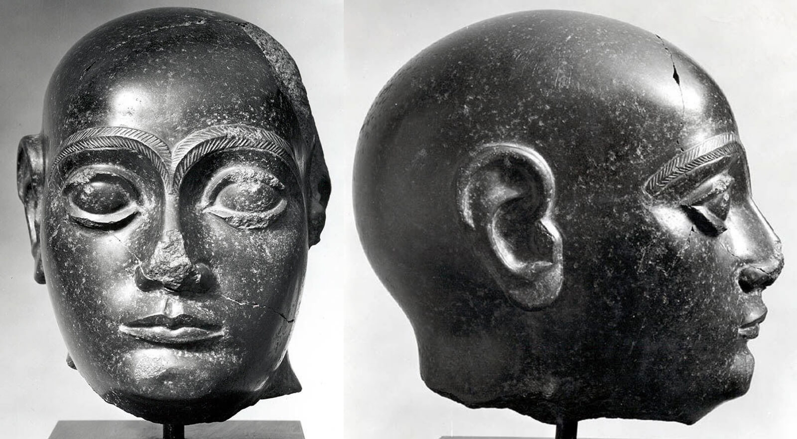 Скульптура головы шумерского правителя Гудеи.