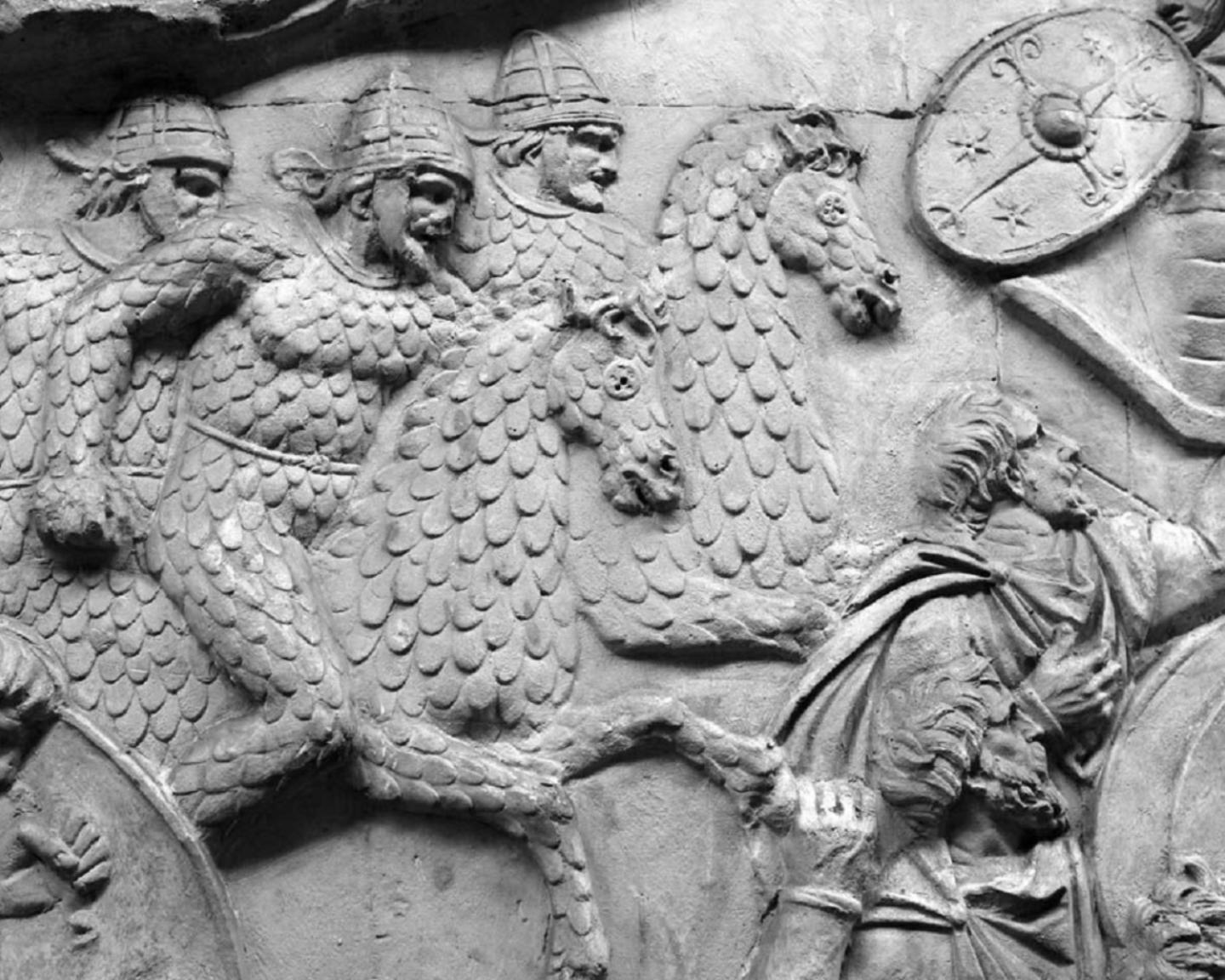 Сарматские катафракты на колонне Траяна. 
