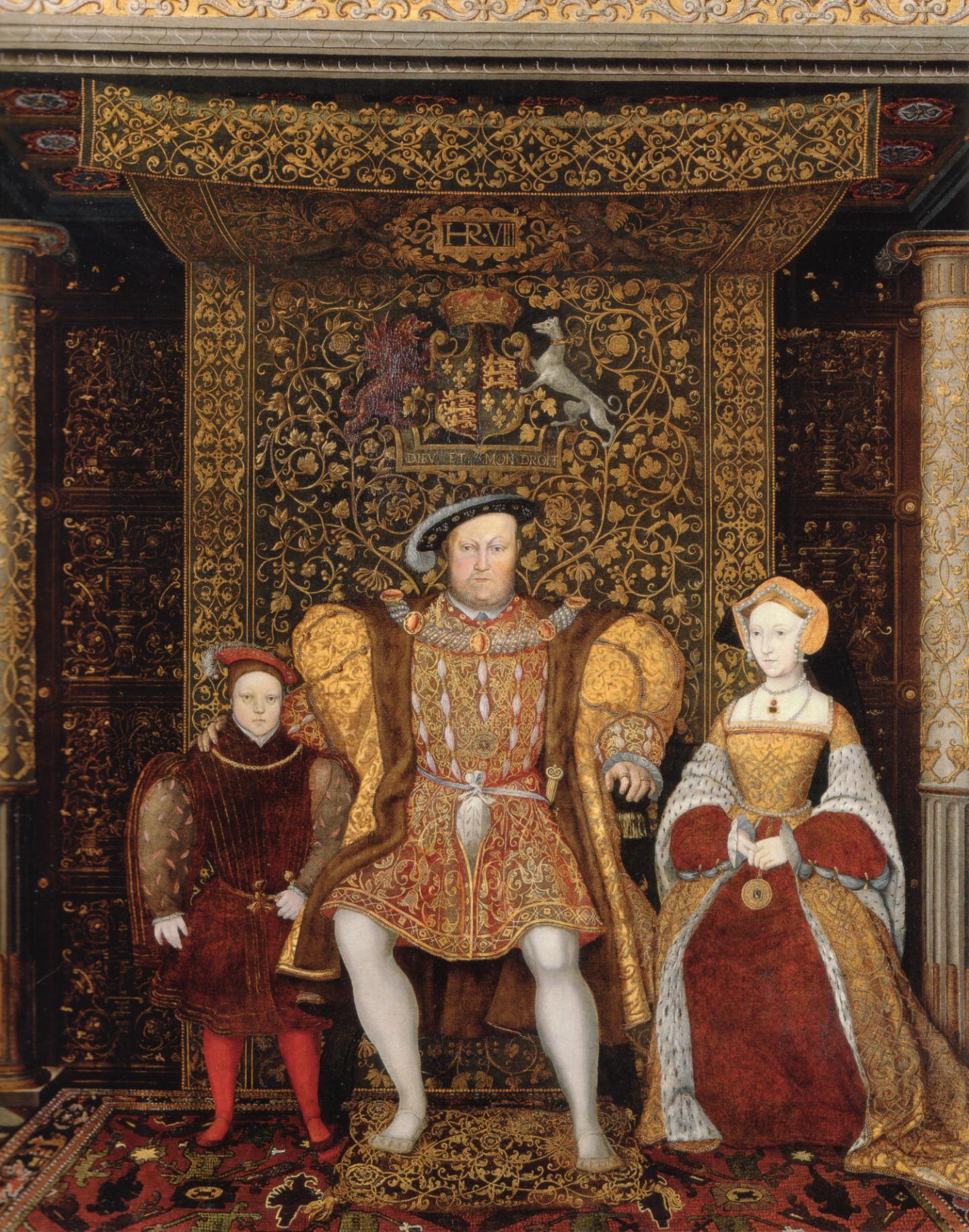 Генрих VII с Джейн Сеймур и сыном Эдуардом. 