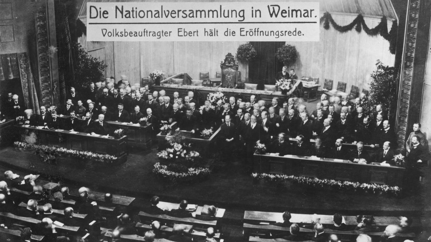 Национальное собрание в Веймаре, 1919 год.
