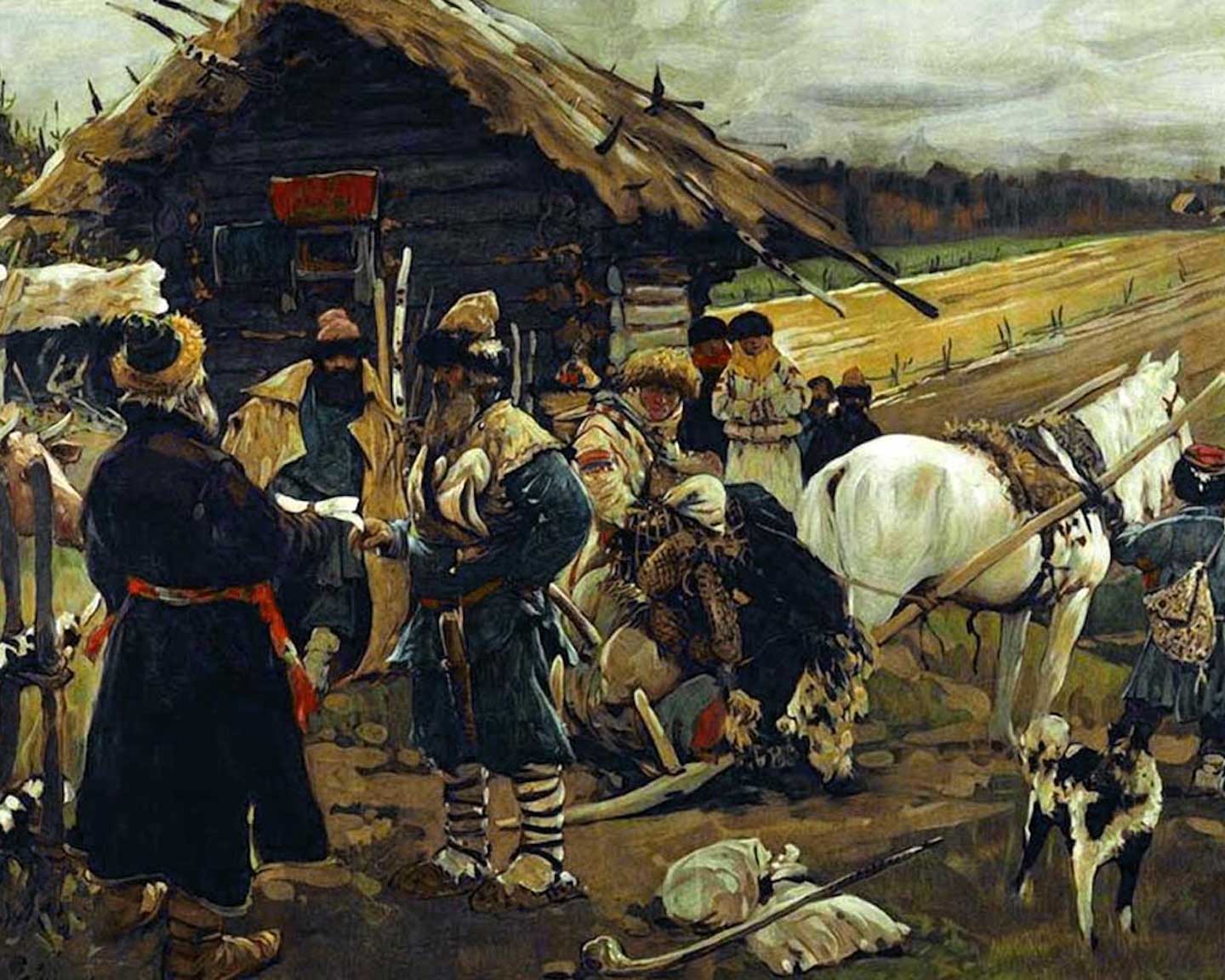 Юрьев день. Иванов С.В. 1908 г.